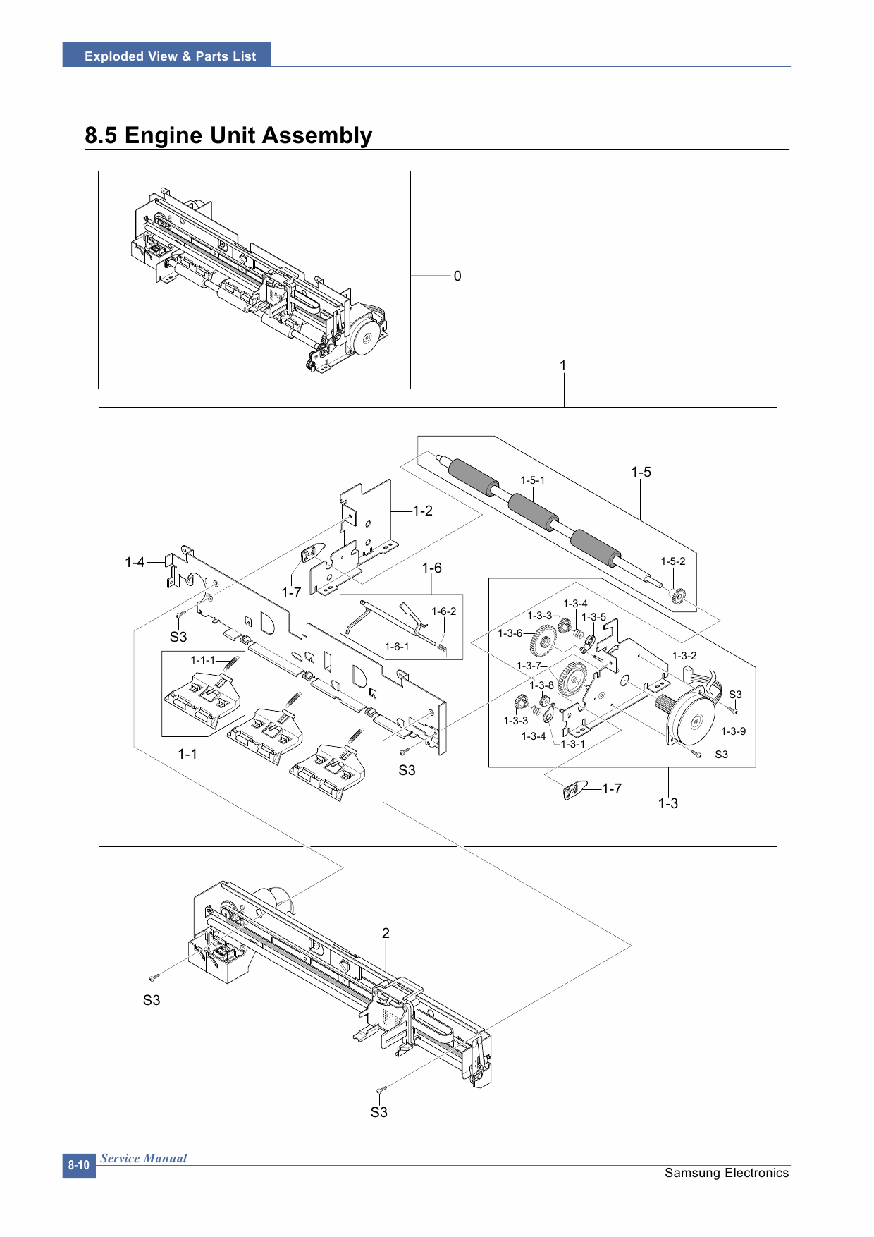 Samsung FACXIMILE SF-340 341P 345TP Parts Manual-5